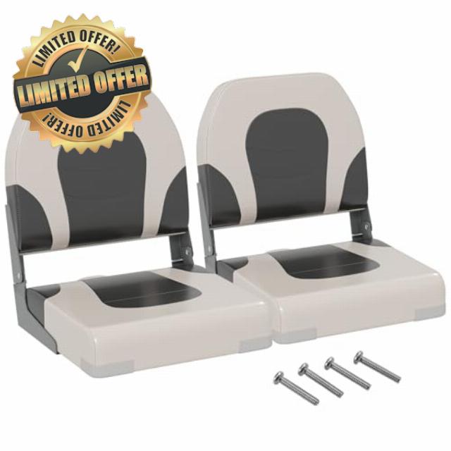 GYMAX Set of 2 Deluxe Folding Boat Seats