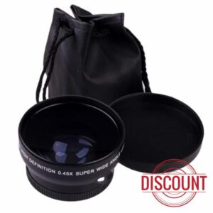 Compatible for Canon EOS 4000D 2000D 58MM 0.45x Wide Angle Lens with Macro for 18-55mm Lens