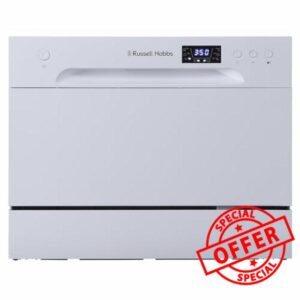 Russell Hobbs Table Top Dishwasher Compact Mini with 6 Place Settings