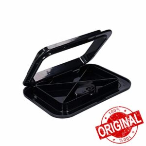 Marine Boat Deck Access Hatch Inspection Cover UV Resistant Black 14.75x10.6in for Boats Yachts