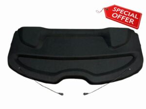 Car Parcel Shelf - Compatible with Peugeot 208 (2012-2019) | Sturdy Boot Cover with Clips and Cord for Extra Storage | Space Saving Car Accessories | Black