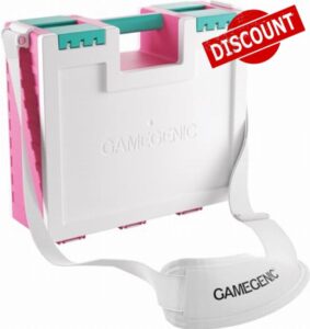 Gamegenic | Game Castle Pink/White/Teal | Game Accessory and Card Storage Containe