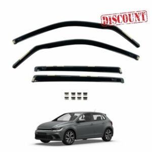 Team HEKO Wind Deflectors for VW Polo (2017- ) Front and Rear Set of Window Deflectors