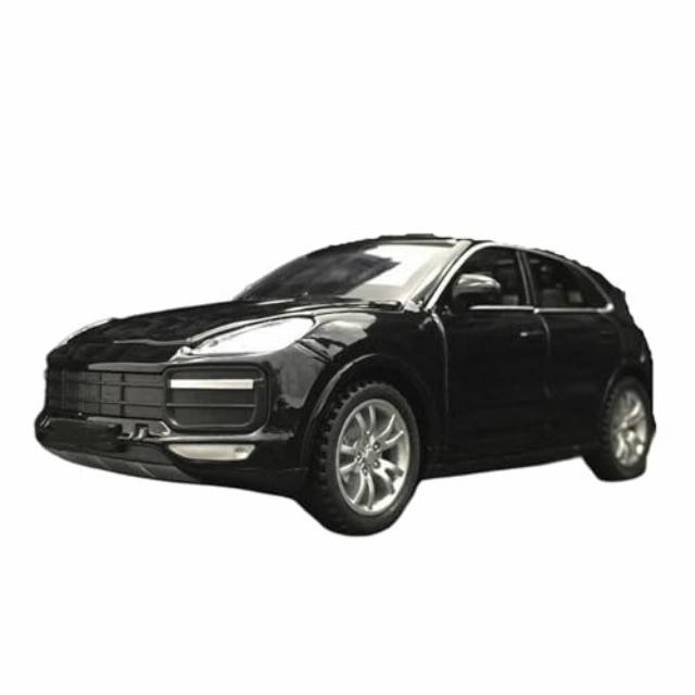 1:32 for Porsche for Cayenne for Turbo Alloy Car Diecast Model Sound Light Miniature Decorative (Batteries Not Included)(Blackone)