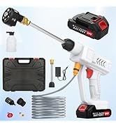 Housiwill Cordless Pressure Washer, Portable Battery Pressure Washer, 6-in-1 Nozzle Portable Cord...