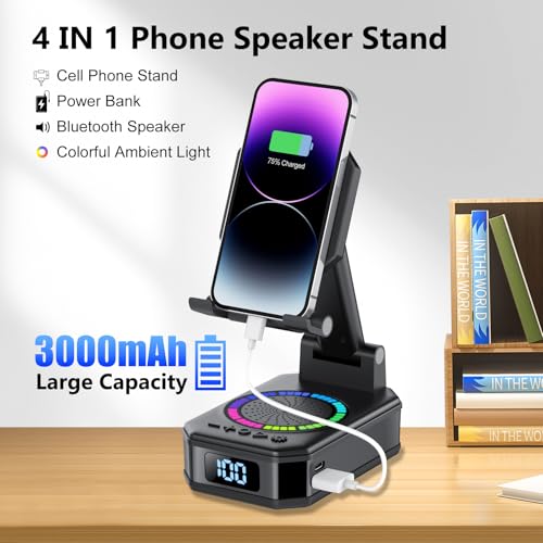 Phone Stand with Bluetooth Speaker