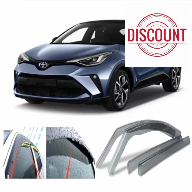 4x Wind Deflectors for Toyota C-HR 2016 2017 2018 2019 2020 2021 2022 Weather Shields/Sun Visors/Rain Guards