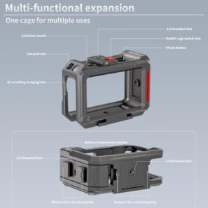 Magnetic Quick Release Camera Cage Protective Frame Horizontal Vertical Expansion Bracket Accessories for DJI Osmo Action 6