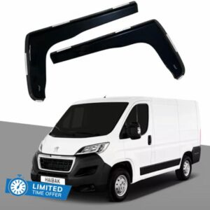 Wind Deflectors Set Compatible with Peugeot Boxer MK3 2006-Onwards | 2-Piece Van Tinted In-Channel Fitme