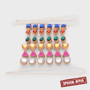 ickit Shape Lacing Jewels – FSC® Wooden Threading Beads Set – Colourful Geometric Fine Motor Toy with Laces for Creative Learning and Sensory Play