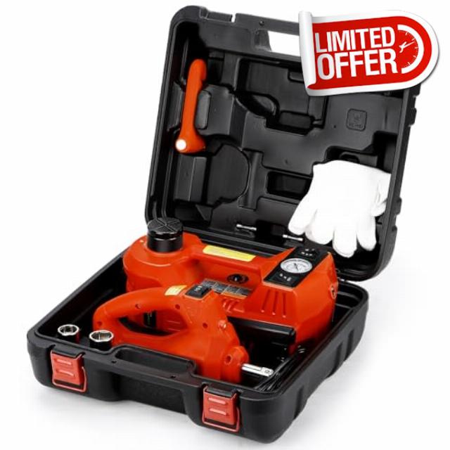 Panana Hydraulic Trolley Floor Jack Car Jack Kit 5Ton DC 12V Electric Hydraulic Car Jack Lift 11023 LBS