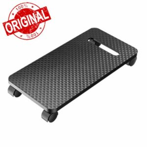 Desktop PC Holder With High Load Capacity And Portable Handle Carbon Fibers Mainframes Tray Rolling Computer Case Holde