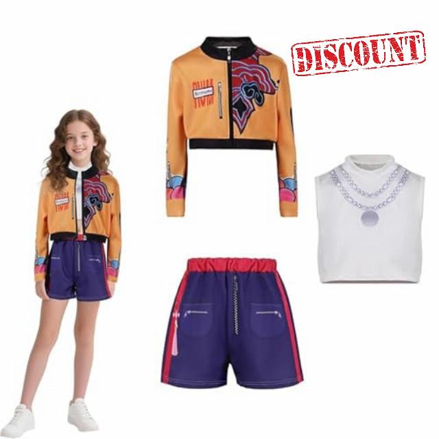 Costume Kids Girls Cosplay 3-14years- Pop Singers Role Play Halloween Suit Performance Uniform