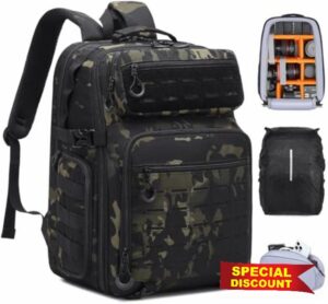 Camera Backpack DSLR SLR Camera Bag Waterproof Camera Backpack for Canon Nikon Sony Camera Drone Lens Laptop with Rain Cove
