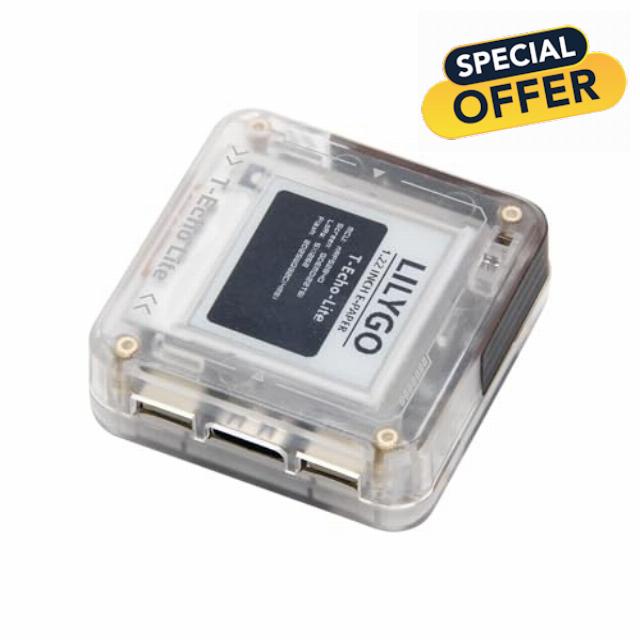 LILYGO T-Echo-Lite LoRa GPS TTGO Development Board with 1.22 Inch SPI E Paper Display and Integrated Antenna (433Mhz)