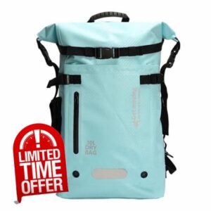 Dry Bags 30L Large Capacity Dry Bag and Wet Separation Waterproof Swimming Backpack for Travel/Water Sports/Hiking Storage(Light Blue)