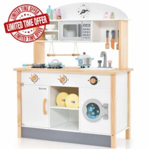GYMAX Wooden Kids Play Kitchen