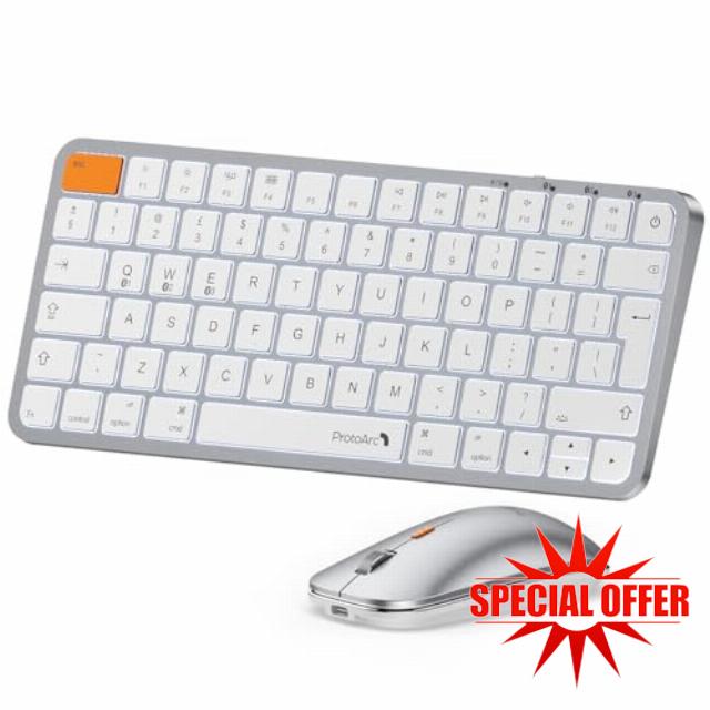 ProtoArc Backlit Compact Bluetooth Keyboard and Mouse for Mac
