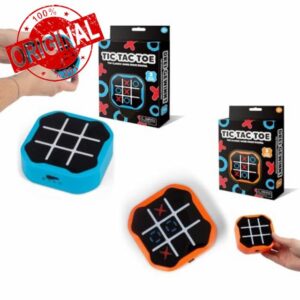 eMKay® Set of 2 Electronic tic tac toe handheld bundle BLUE + ORANGE electronic X&O games | 3 play modes – vs computer