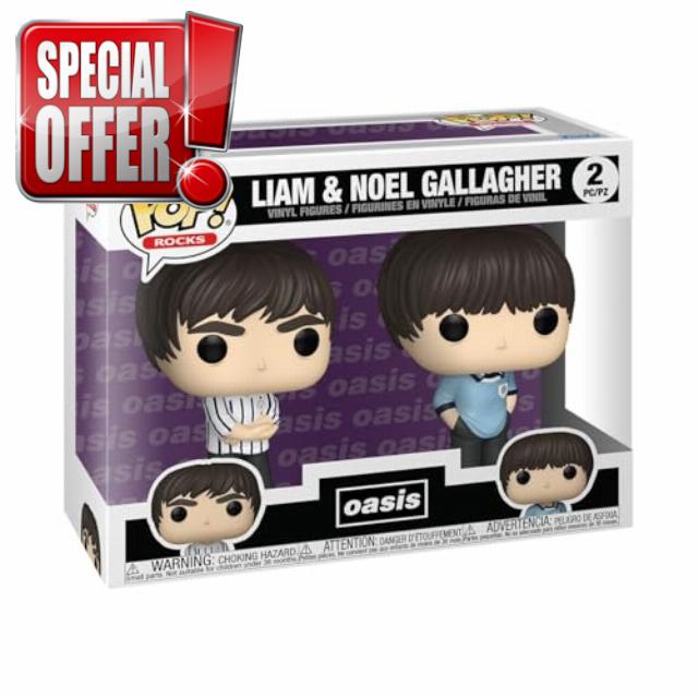 Funko Pop! Rocks: Oasis – Liam & Noel Gallagher 2 Pack - Collectable Vinyl Figure - Gift Idea - Official Merchandise - Toys for Kids & Adults - Music Fans - Model Figure for Collectors and Display