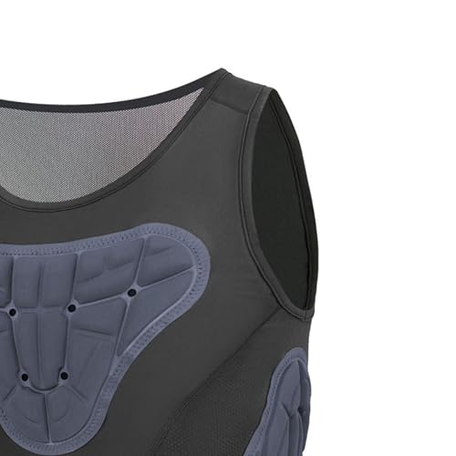 Padded Chest Rib Protector Vest Protection Lightweight Gear Compression Shirt Sports Training Tank Top for Rugby Training