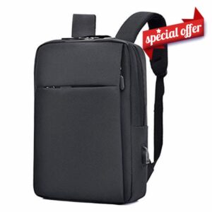 Anti-Theft Laptop Backpack Large Capacity Travel Bag Men's Waterproof Student School Bag-Black