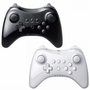 LACTIVX Wireless Pro Controller for Nintendo Wii U Console with USB Charging Cable(Black and White)