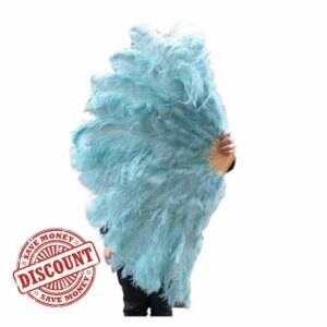 Large Ostrich Feather Fan 100CM Feather Fan Decorate Halloween Wedding Party Stage Decoration Belly Dance Fan DIY Plumas Fan Bars Colorful