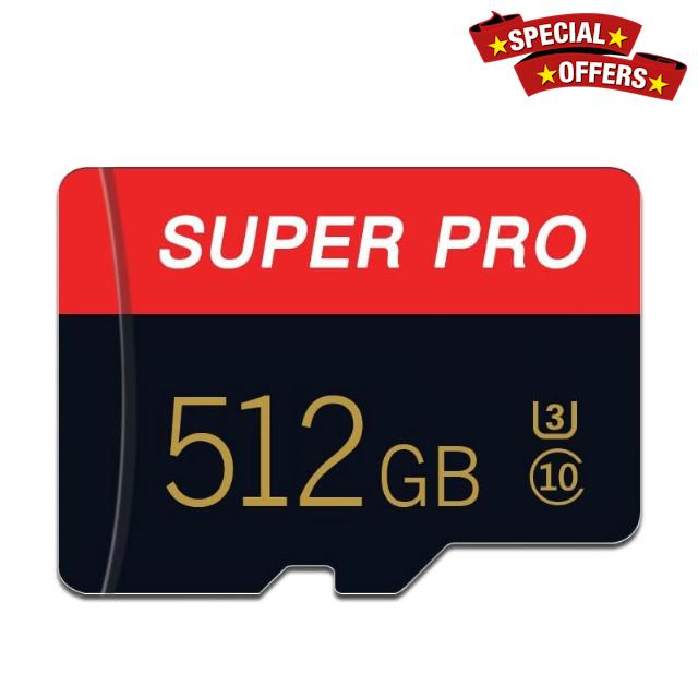 512GB Micro Memory Card Class 10 Memory Card with SD Adapter for Camera