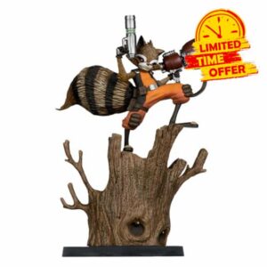 McFarlane Marvel Rocket Racoon 1:6th Scale Collectible with Scene (Rocket Racoon: A Chasing Tale #1) Toys