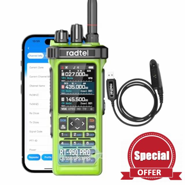 Radtel RT-950 PRO Ham Radio TX GPS/APRS