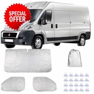 3Pcs Internal Thermal Blind Set Compatible with 06-24 Fiat Ducato