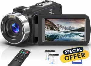 8K 64MP Video Camera Camcorder with IR Night Vision Vlogging Camera