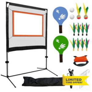 Portable Badminton Net Set with 2 Rackets