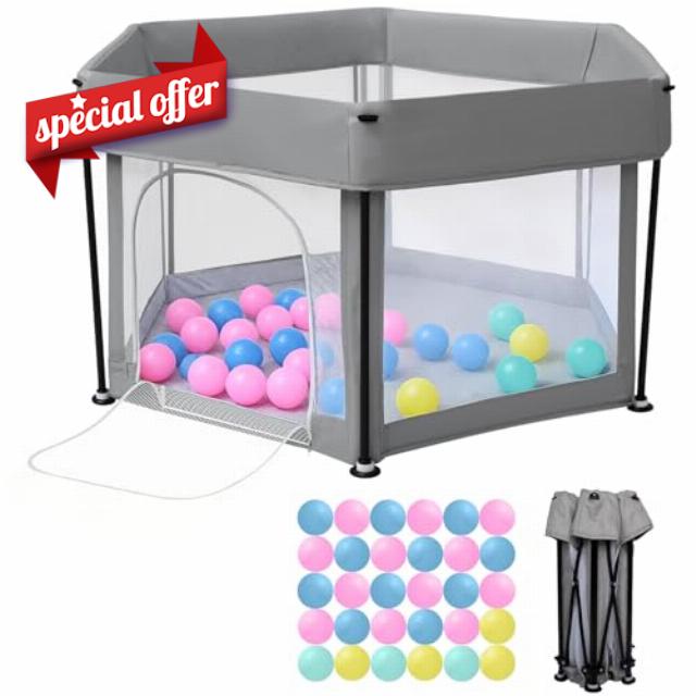 Baby Playpen Foldable125x66cm Portable