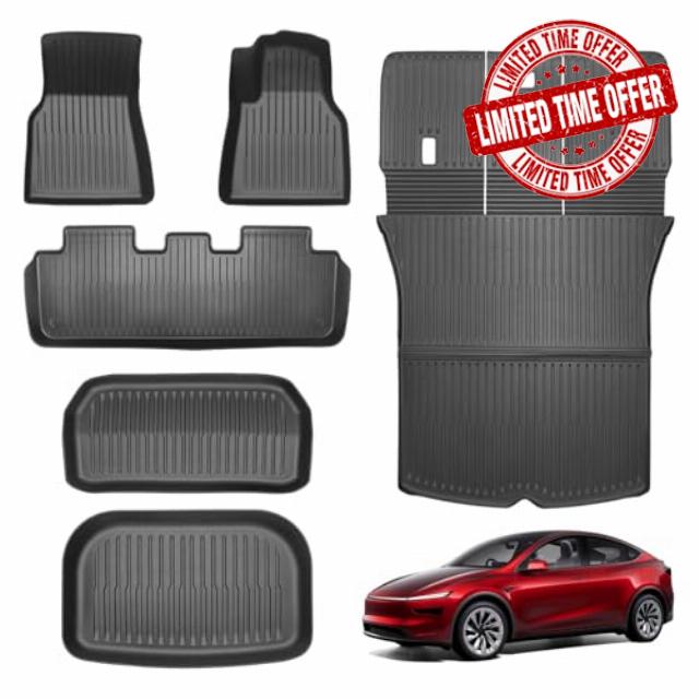 Car Floor Mats Fit for 2021-2024 Tesla Model Y (Not for Juniper) All Weather Easy Clean Anti-Slip Dog Friendly and Waterproof