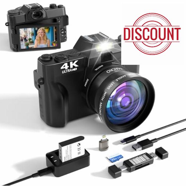4K Digital Camera for Photography and Video