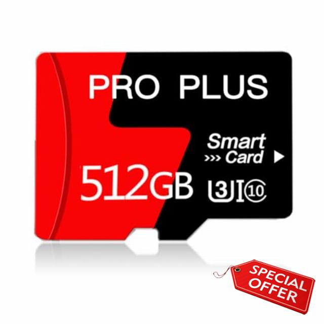 512GB Micro SD Card Memory Card MicroSDXC High Speed Flash Card For Computer with Adapter/Camera/Phone/Dash Cam/Tablet/PC