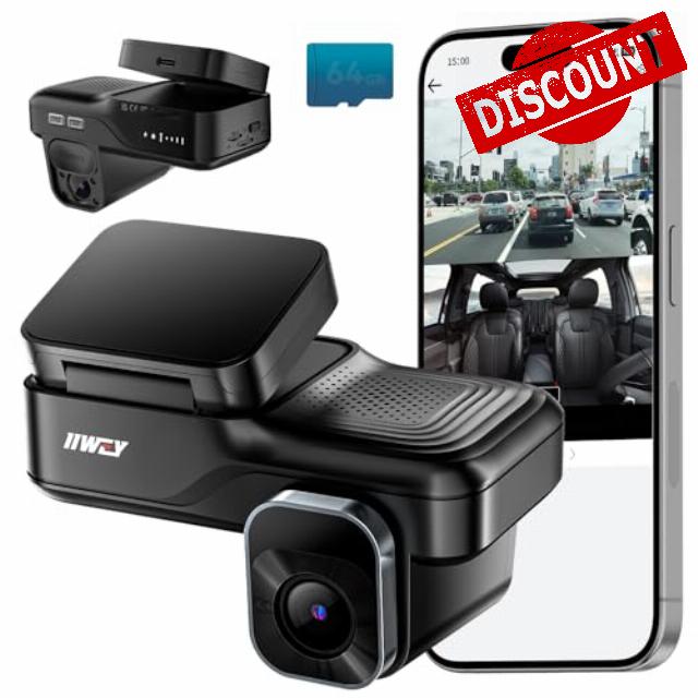 IIWEY Dash Cam LTE 4G Live FHD Front and Inside