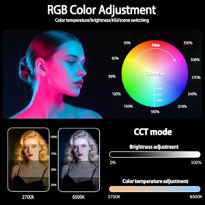 2 Pack 40W LED Video Light with Remote and Phone Holder