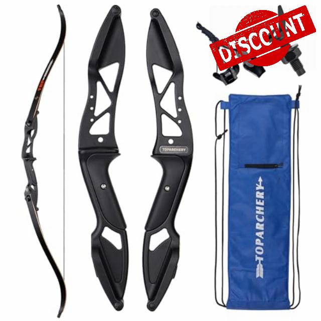 56" Takedown Recurve Bow Archery Recurve Bow 30-50lbs Longbow Metal Riser Right Handed Hunting Shooting Target Practice Competitio