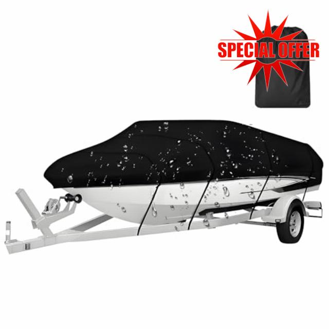 Compatible with Ranger Boat RT188 2014-2025 Heavy Duty Boat Cover All Weather Protection Water Resistant Marine Grade Trailerable Canvas with storage bag