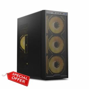 ATX PC Case | Mid Tower Computer Case Fits max 320mm GPU & ATX PSU | Pre-Installed 120mm *1 Rear Fan | Full Tower Desktop Chassis for Business