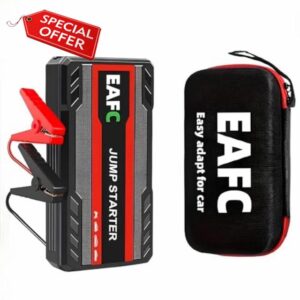 EAFC 1500A Car Jump Starter with Storage Bag - 12V Portable Power Bank Battery Booster for up to 3.0L Petrol