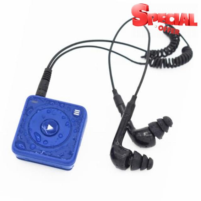 Mighty Wave (2026 Edition) Waterproof IPX7 Spotify & Amazon Music Player - Includes Waterproof Wired Headphones - Perfect for Swimming - Music + Podcasts