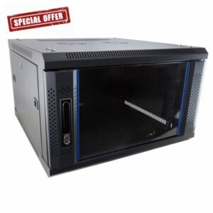 Kenable Assured | 19-inch Wall Mount Server Cabinet | 4U/6U/9U 600x600mm Deep | Flat Pack | Black 600 x 600mm (6U)