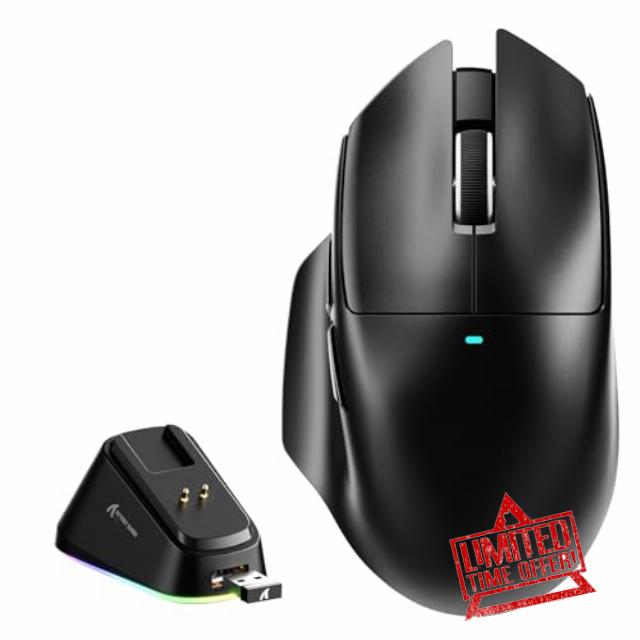 MAMBASNAKE x ATTACK SHARK V6 Wireless Gaming Mouse with Magnetic Charging Dock
