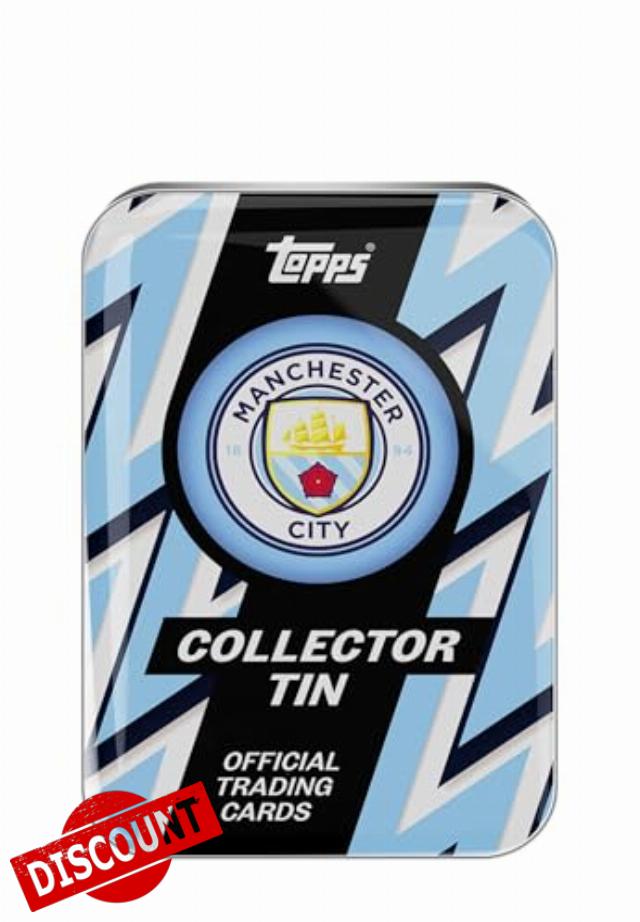 2025/26 Manchester City Collector Tin - contains 35 cards including LE's and parallels!