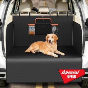 Car Boot Liner for Dogs Waterproof Car Boot Protector for Dogs Side Bumper Protection Durable Nonslip Easy to Clean Dirt Resistant Scratchproof for SUV Truck 185 * 115 * 48cm