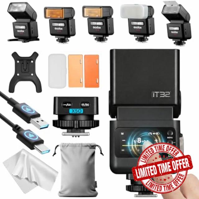 Godox iT32 TTL Camera Flash with X5-O Flash Trigger